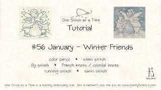 56 WINTER FRIENDS  January One Stitch at  a Time