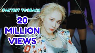 fastest k-pop groups mvs to reach 20 million views