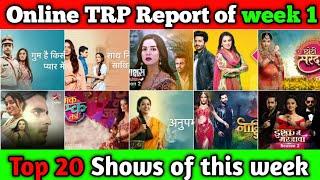 Online TRP Ratings of week 01 : Top 20 Serials of this week