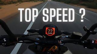 Top speed of Duke 250 after first service 