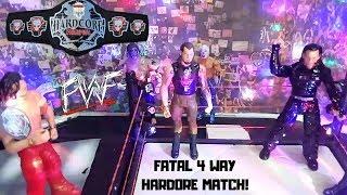 AWESOME! HARDCORE FATAL 4 WAY! WWE ACTION FIGURE MATCH COMBATE DE WWE PWF LIVE SHOW EPISODE 2