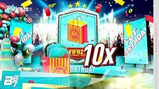 INSANE FUT BIRTHDAY PACKED! X10 PARTY BAG PACKS! | FIFA 20 ULTIMATE TEAM