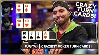 Three of the CRAZIEST Poker ACTION Turn Cards!