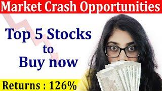 Best 5 Shares to BUY in Market Crash |Top 5 Undervalued Stocks to Buy Now |  Stocks at Oversold Zone