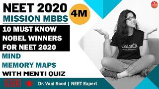 10 Must Know Nobel Winners For NEET 2020 | Mind Memory Maps With Menti Quiz | Vedantu