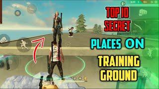 Top 10 Hiding Places on Training Ground Free Fire | After Update Hide/Secret Place on Training Mode