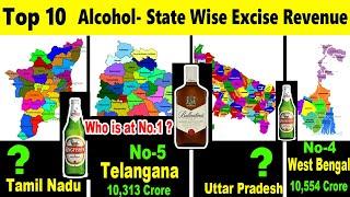 Top 10 Alcohol Indian State Wise Excise Revenue | top 10 Liquor Tax