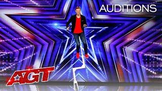 Wesley Williams Takes Unicycling to New and Dangerous Heights! - America's Got Talent 2020