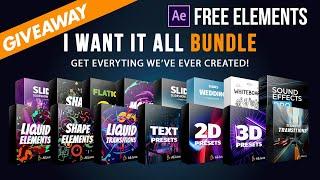 Free Liquid Elements + Sound Effect + Text Animation | Giveaway | AEJuice Pack Manager