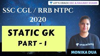 1:00 PM - Static GK (Part-1) | Target SSC CGL/RRB NTPC Exam | Monika Dua