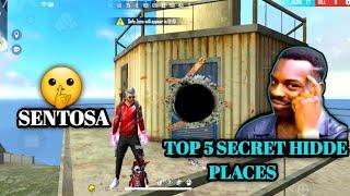 Top 5 Hiding Place In Free Fire | Top 5 Hidden Place Sentosa In Free Fire 