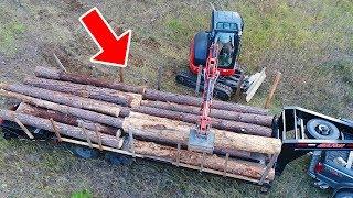 Logging Beetle Kill Trees With An Excavator