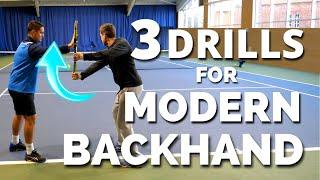 3 Drills For Modern One Handed Backhand in Tennis - Thiem Wawrinka Federer Backhand Technique