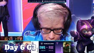 DWG vs RGE | Day 6 Group B S10 LoL Worlds 2020 | DAMWON Gaming vs Rogue - Groups full game