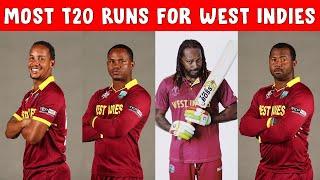 Top 10 West Indies Batsman With Most Runs In T20 Cricket