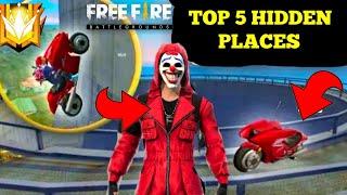 Free Fire || Best Top 5 Hidden Place Free Fire ||Free Fire Ranked Match Hidden Place Tips And Tricks