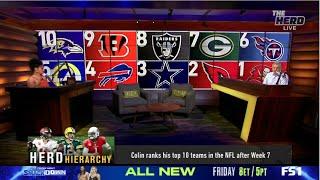 THE HERD| Herd Hierarchy: Colin ranks the top 10 teams in the NFL after Week 7: 1. Bucs 2. Cardinals