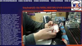 Group Break#1872- 4 Box FOOTBALL MIXER TRIPLE UP WITH GUARANTEED TOP 10 TEAM PRIZM HOBBY MOSIAC