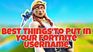 Top 10 Sweatiest/Best Things To Put At The Beginning And End Of Your Fortnite Username!!!