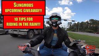 TOP 10 Tips for Riding in the Rain...BIG NEWS!!! Upcoming Giveaways for you from Slingmods.com!!!