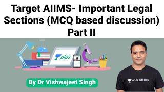 Target AIIMS- Important Legal Sections (MCQ Based Discussion) Part II by Dr Vishwajeet Singh