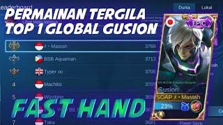 KALIAN HARUS LIAT KECEPATAN TANGAN SANG TOP 1 GLOBAL GUSION FAST HAND BANTAI!