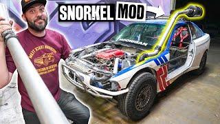 Our $350 BMW Gets a Snorkel Made From Spare Parts! E36 Safari Project Car Part 7/10