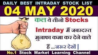 Best intraday trading stocks for 04 MAY 2020 | Intraday trading strategies|StockMarketHacks|