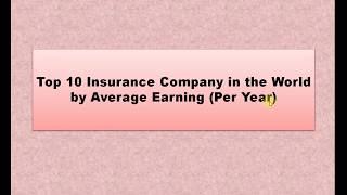 Top 10 insurance company in the world | Insurance Company by average earning