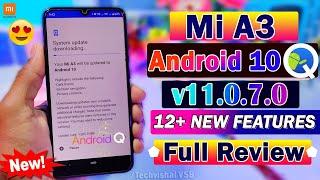 Mi A3 Android 10 Update Roll Out | 12+ New TOP Features | Mi A3 v11.0.7.0 Update | Mi A3 Android 10