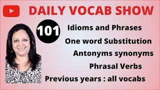 #101 SSC CGL I CHSL I CPO I Steno English I A to Z of English I for all exams I Idioms, one word