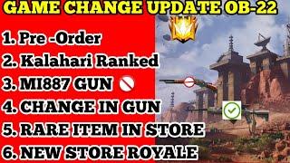 Free Fire Top 3 Secret Game Change Update Kalahari Ranked & GUN POWER CHANGED Tricks Tamil - PVS