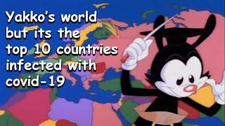 Yakko's World but it's the top 10 countries infected with coronavirus