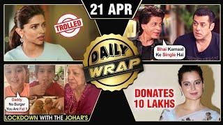 Kangana Donates 10 lakhs, Deepika Trolled, Shahrukh Reacts On Salman's Pyaar Karona | Top 10 News