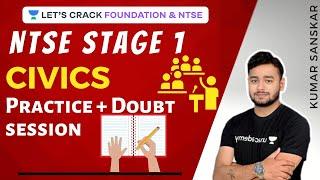 Practice + Doubt session | Civics | Class 10 | NTSE Stage 1 | Kumar Sanskar