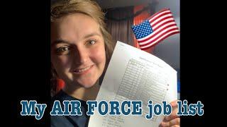 Air Force job list | my top 10 jobs