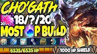 BEYOND BROKEN 6500+HP & 1000 SHIELD! Most OP CHOGATH SEASON 10 BUILD! Best LoL Cho'Gath s10 Gameplay