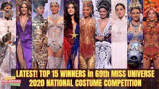 LATEST UPDATE! TOP 15 WINNERS in 69th MISS UNIVERSE 2020 NATIONAL COSTUME by Showbiz Philippines
