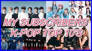 My Subscribers' K-Pop Top 10's