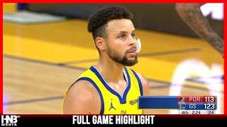 Portland Trailblazers vs GS Warriors 1.3.21 Full Highlights | Steph Curry Drops 62!