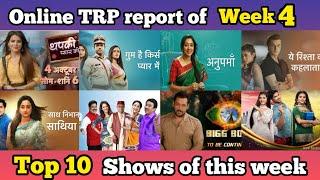 Online TRP Week 4 2022 | top 10 tv shows of this week | Online