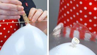 It's Magic! Hang A Balloon On A Clothesline & See What Happens! | Edible Snow Globe