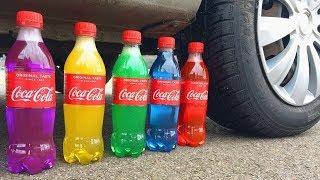 Experiment Car vs Coca Cola, Fanta, Mirinda Balloons | Crushing Crunchy & Soft Things by Car