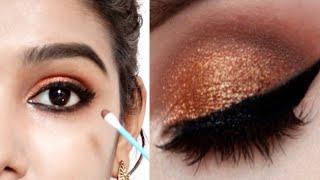 Bridal Eye Makeup using ONLY cotton buds/Qtip |Indian bridal eye Makeup | How to do