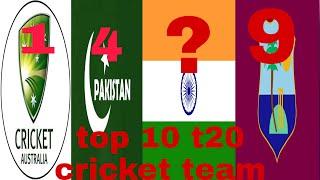 Top 10 t20 cricket team #cricket #trending 1number australia &2 number ?????