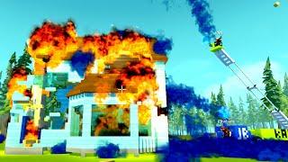 Which Firefighters Deserve to be Fired More? [Water Cannon Mod!]  - Scrap Mechanic Multiplayer