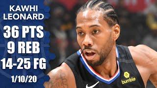 Kawhi Leonard dunks all over the Warriors in 36-point performance | 2019-20 NBA Highlights