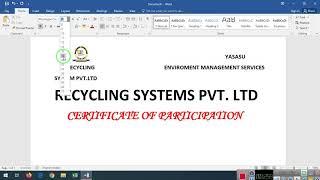 MS- word पर// certificate//कैसे बनाते है