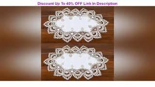 Top 10 Lace Place Mat Dresser Scarf Doily Cocoa Brown Neutral and White European Place Mat 12 x 21