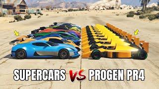 GTA 5 ONLINE - PROGEN PR4 VS SUPERCARS PART#01 (WHICH IS FASTEST FORMULA VS SUPERCARS?)